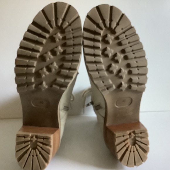 Seychelles Irresistible Cream Leather Lace Up Combat Boots Size 9,5 NWOT - Picture 6 of 10